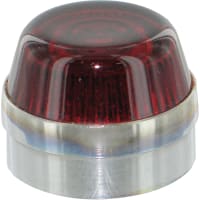 Botón, rojo - cristal (para IndicatingLights), serie 10250T