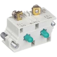 Botón resistente, bloque del contacto, DPST, 2NO, 10250T, serie 10250T