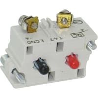 Botón resistente, bloque del contacto, SPST, 1NO 1NC, serie 10250T