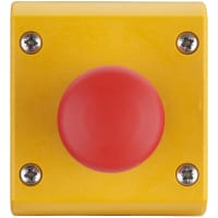 Estación de control, parada de emergencia, 1 botón, Polycarbonate, NEMA13, serie M22