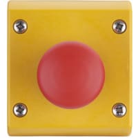 Estación de control, parada de emergencia, 1 botón, Polycarbonate, NEMA13, serie M22