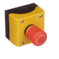 Estación de control, parada de emergencia, 1 botón, Polycarbonate, NEMA13, serie M22
