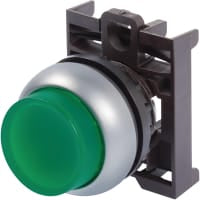 Pushbutton Actuator, 22m m, Extender Button, Green, Momentary, RMQ-Titán Series