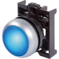 Actuador del botón, rubor, iluminado, azul, momentáneo, serie del RMQ-Titán