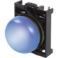 Luz de indicador rasante, 12-30V, azul/azul, serie M22