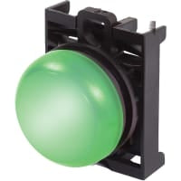 Luz de indicador rasante, 12-30V, verde/verde, serie M22