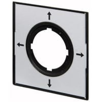 Placa de leyenda, 22m m, plata, ninguna leyenda, cuadrado, 1.97 x el 1.9In., serie del RMQ-Titán