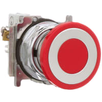 Interruptor, botón, Estop, tarde Nc abierto, 40 milímetros, 30.5Mnt, de movimiento reciproco, serie 10250T