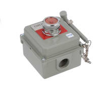Estación de control, rotura de cristal, 1 botón, emergencia. DE, cinc, NEMA13, serie 10250T