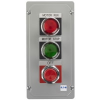 Estación de control, 30m m, superficie, 3Elem., 2NO-3NC, OPEN/CLOSE/STOP, serie 10250T