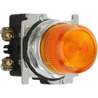 IND FV ligero 24V LED amarillo - lente plástica