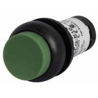 Non-lluminated extendió el bisel del botón w/Black, verde, 1NO/1NC, serie C22