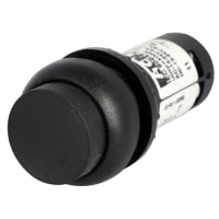 Non-lluminated extendió el bisel del botón w/Black, negro, 1NO/1NC, serie C22