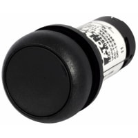 Pushbutton, 22.5m m, Non-lluminated, Black Bezel, Black, 1NO/1NC, C22 Series