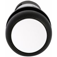 Botón, 22.5m m, Non-lluminated, bisel negro, blanco, 2NO, serie C22