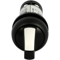 Apretón del interruptor w/Thumb del selector de Non-lluminated, bisel negro, 2NO, serie C22