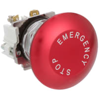 Botón resistente, 30.5 milímetros, 65 series milímetro, No-iluminado, 10250T