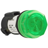 Botón 22.5 milímetros de ámbar resistente no-metálico LED MONOBlock 24V AC/DC