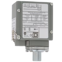 Interruptor de presión, 1-40 PSI, puerto de 1/4 NPTF, SPDT, UL CSA, serie 9012G