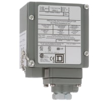 Interruptor de presión, 20-675 PSI, puerto de 1/4 NPTF, SPDT, UL CSA, serie 9012G
