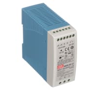 Fuente de alimentación, AC-DC, 12V, 3.33A, 100-264V adentro, incluido, carril del estruendo, PFC, 40W, serie de MDR