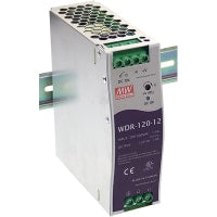 Fuente de alimentación, AC-DC, 48V, 2.5A, 200-550V adentro, incluido, carril del estruendo, PFC, serie WDR-120