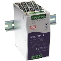 Fuente de alimentación, serie del montaje WDR-240 del carril del estruendo de AC-DC 24V 10A 240W PFC