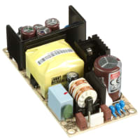Fuente de alimentación, AC-DC, 12V, 5A, 115-264V adentro, marco abierto, Pnl Mnt, médico, 60W, serie de la RPS