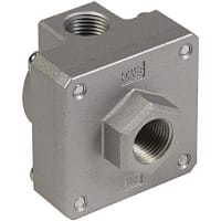 Válvula, extractor, 3, 3/8 pulg., NPT, 3/8, dado de aluminio Casted, 0.05 a 1 MPa