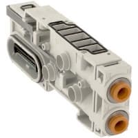 Bloque mul'tiple, 5 válvula de solenoide portuaria, 1/4 pulg. Tamaño portuario del extractor, serie SV2000 | SMC