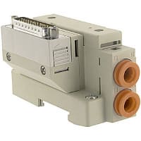 Provea/bloque del extractor, 5 válvula de solenoide portuaria, montaje directo, serie SV2000 | SMC