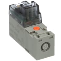 Valve, direct operated, el port de 3, NC, base mt, 24VDC, L conn del plug w/o