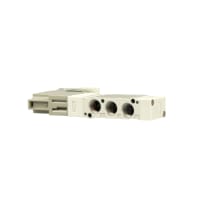 La válvula de solenoide, puerto de 5, 2 postula solo, cuerpo virado hacia el lado de babor, 24VDC, terminal w/conn del dinar