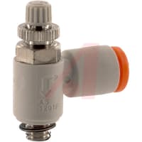 Speed Control, Elbow, Meter adentro, 10-32 UNF Port a 1/8 Tube, PBT, COMO Series