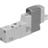 Válvula de solenoide; 5 puerto; 2 postule solo; cuerpo virado hacia el lado de babor; 12VDC; L enchufe sin las conec | S