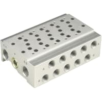 Base mul'tiple para la serie SY5000, barra Inventario, mt bajo, estado de 5, cableado del individ