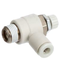 Apresure el regulador, codo, puerto8 1/" hasta 4m m tubo, aire, PBT, sellante, COMO serie | SMC