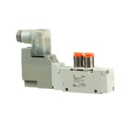 La válvula de solenoide, 5 puerto, cuerpo viró hacia el lado de babor, 2 el sngl de la posición, 24VDC, estruendo, puerto4 1/