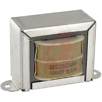 Transformador, energía, bobina, 1, Freq 50/60Hz, Pri 115/230VAC, Sec 6.3, 200VAC