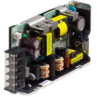 Fuente de alimentación, AC-DC, 15V, 5A, 85-264V adentro, incluido, montaje del panel, PFC, 75W, serie de PBA