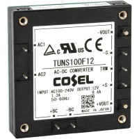Fuente de alimentación, AC-DC, 12V, 8.4A, 85-264VIn, incluido, disipador de calor, telecomunicación, 101W, serie de las CUBAS