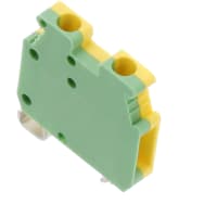 Las conec llaman el negro DINRail el tornillo de tierra 0.2-4 sq.mm 24-12AWG 5.2mmW Verde-YL