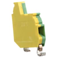 Tornillo .14-1.5sq.m m 26-16AWG 4.2mmW de Grd del carril del estruendo del bloque de terminales Verdes-YL