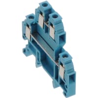 Las conec llaman el azul 4.2m m W del lvl 2 4Conn 26-16AWG del tornillo del negro RIEL DIN FeedThru