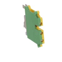 Conn Term Blk DIN Rail Screw Conn 0.2-4 Sq.mm 24-12AWG 6.2m m W Green-YL