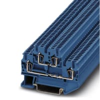 PA 67.5 milímetro L x de Terminal Block 26-14 AWG Blue 2 4 4.2 milímetros W x 47.5 milímetros H 3
