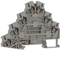 Bloque de terminales 4 Feed-Through 7 28 a AWG 600 V 20 de 12 UN PA de 8 kilovoltio serie del ST de 10 milímetros