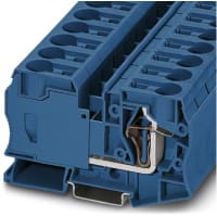 Bloque de terminales, Feed-Through, 1 2, 14 2 al AWG, 600 V, 115 A, 8 kilovoltio, PA, 25 milímetros