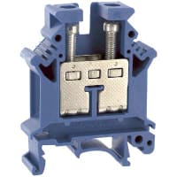 Conn, Term Blk, Feed Through, Screw, 2, 2.5-25 sq.mm, 14-4 AWG, 12.2 milímetros W, Blue, Reino Unido