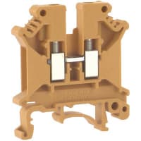 Conn Term Blk Feed Through Screw Clamp 2 0.2-6sq.m m 24-10AWG 6.2m m W Orange